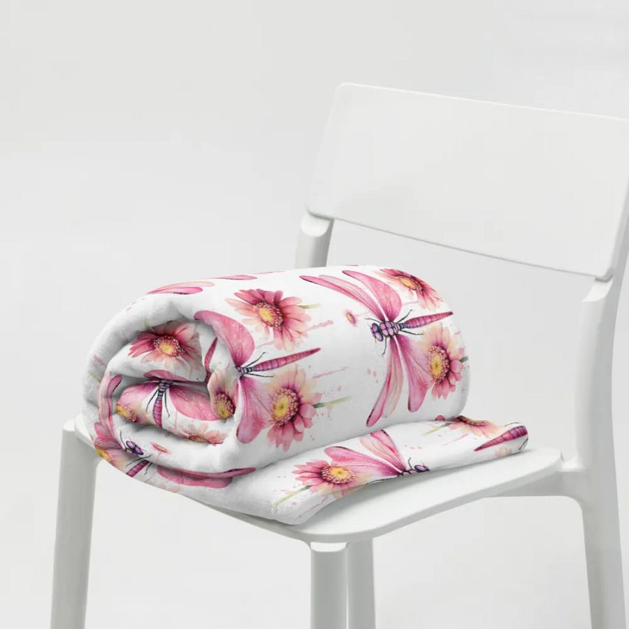 Pink Dragonfly Blanket product image (7)