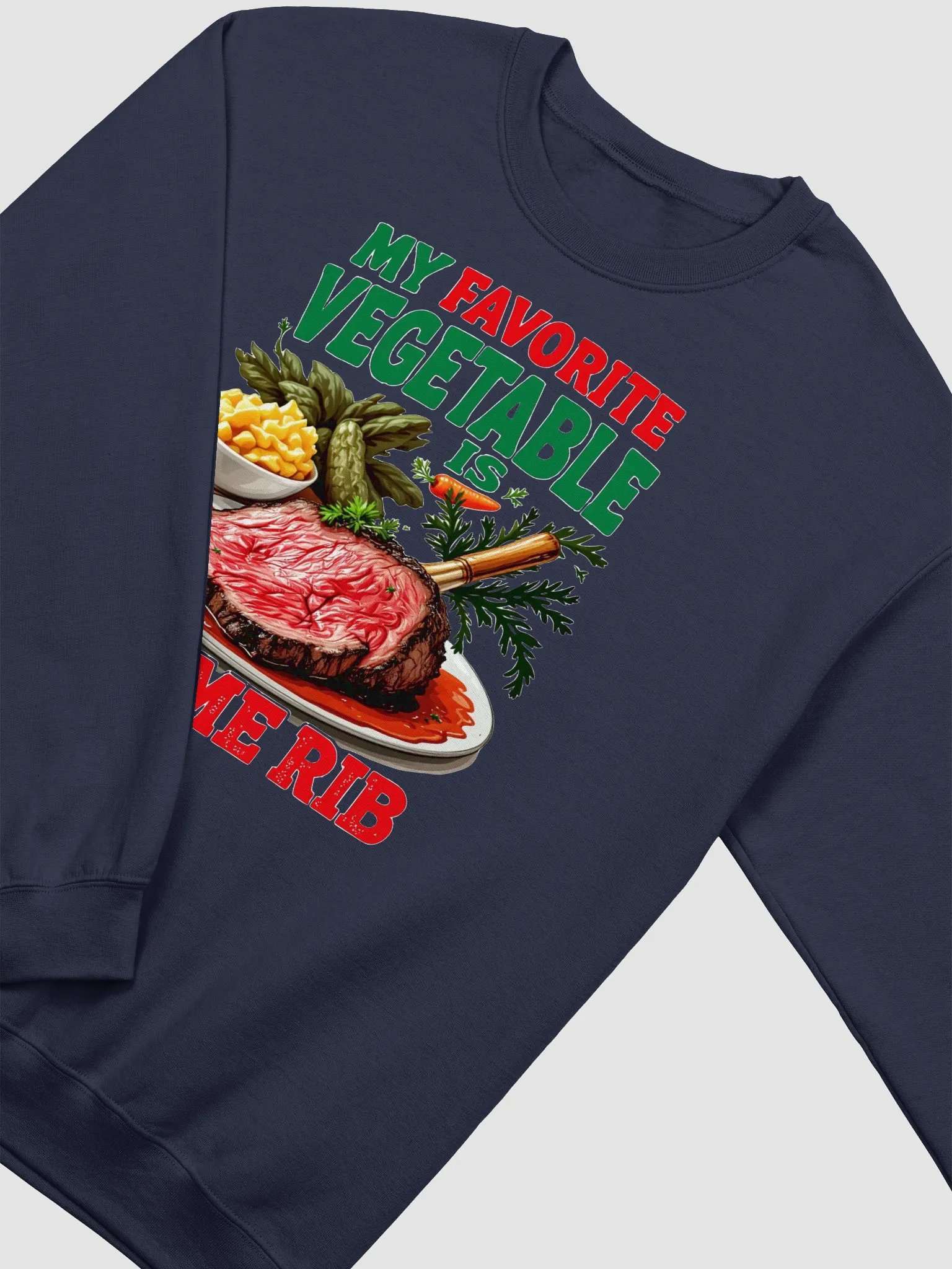 Prime Rib Vegetables Humor Crewneck product image (20)