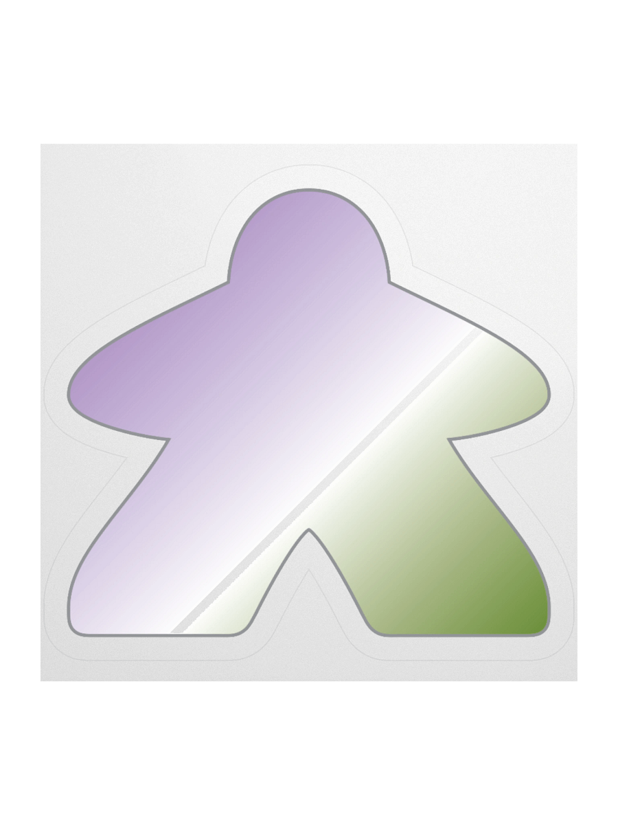 Genderqueer Pride Gradient Meeple Sticker product image (2)