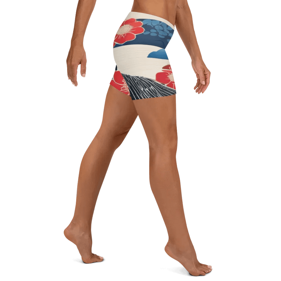 Women's Japanese Inspired Blossom Wave All-Over Shorts product image (6)