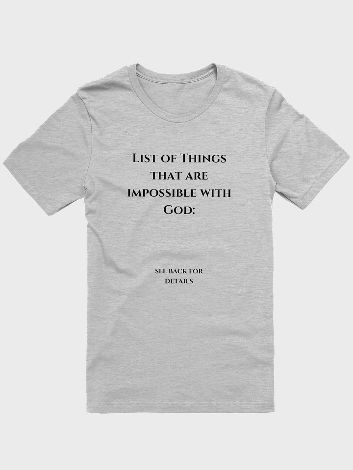 Nothing Is Impossible Christian T-Shirt | Luke 1:37 product image (1)