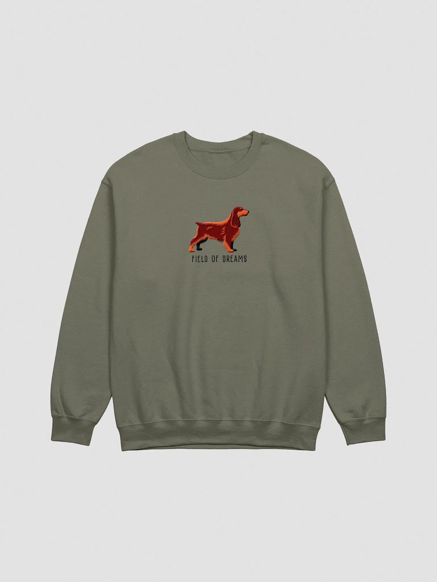 Field of Dreams Sweatshirt (Embroidered) of a Field Spaniel(Liver & Tan) product image (7)