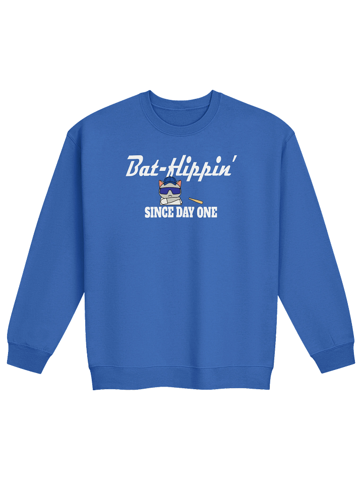 Baseball Cat (Bat-flippin' Since Day One) - Unisex Adult Midweight Crewneck Sweatshirt product image (1)