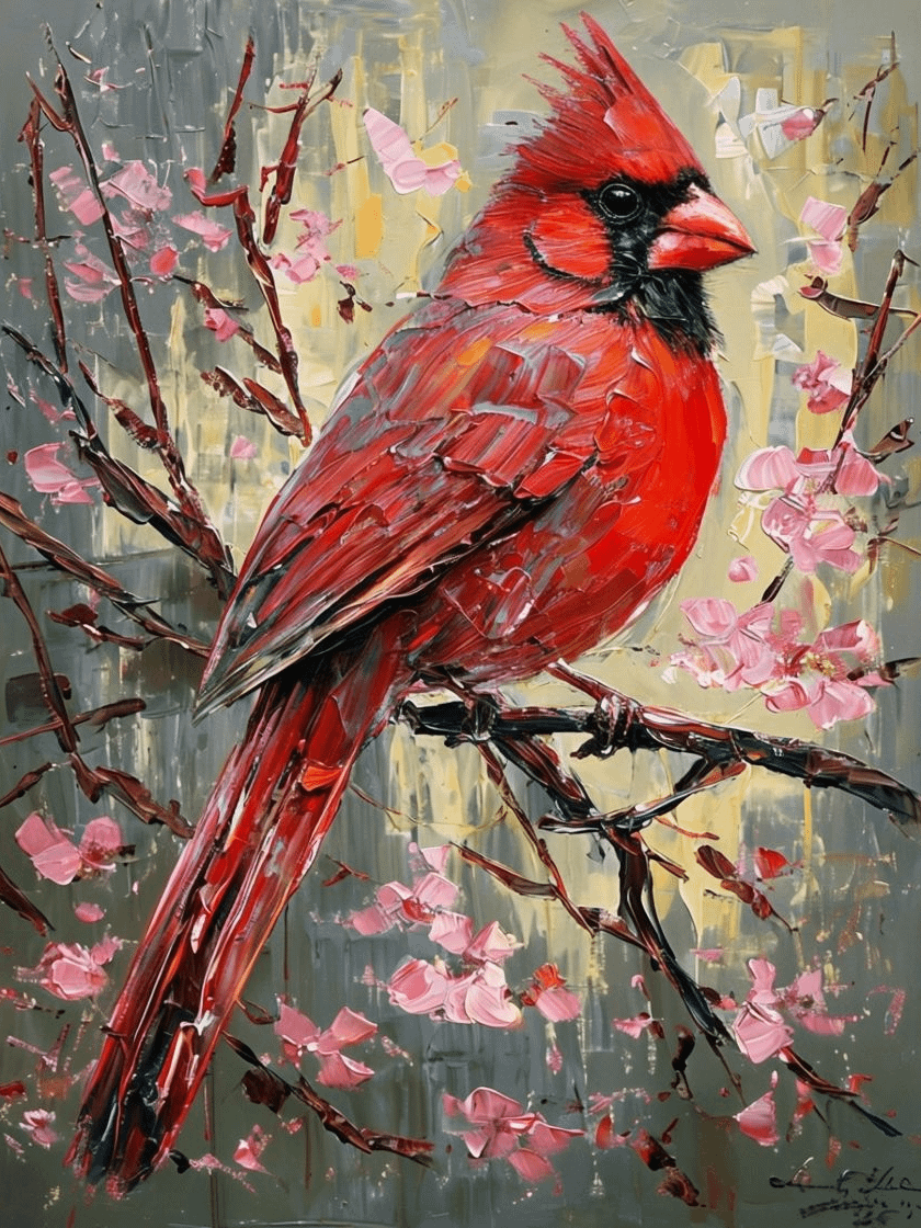 Vibrant Cardinal Perched Poster product image (1)
