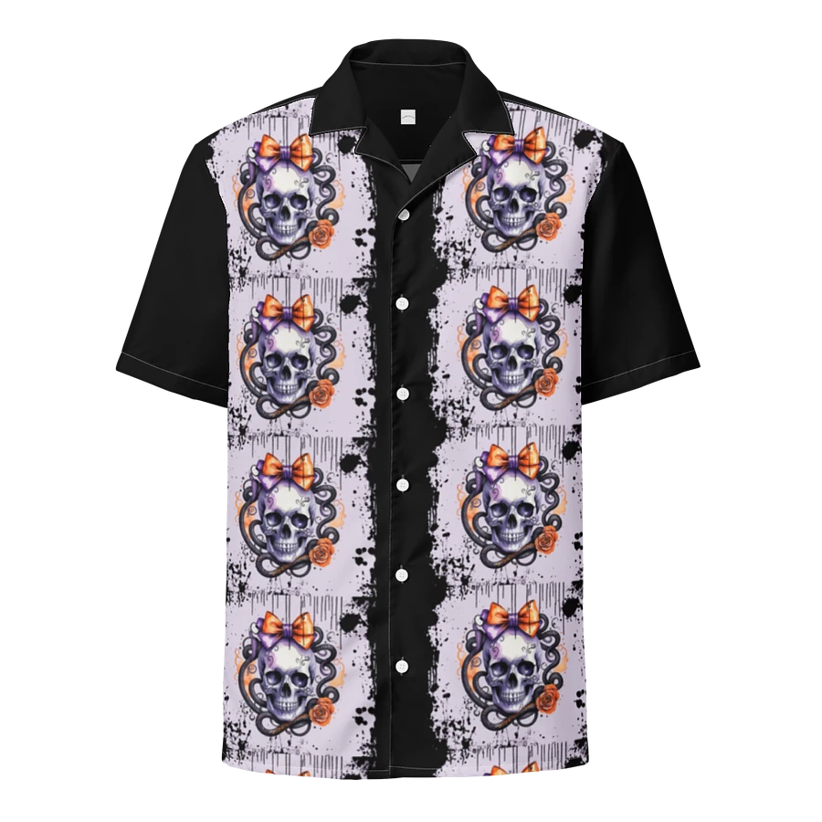 Unisex Skull and Snake Design Coquette Style Button Down Shirt product image (1)