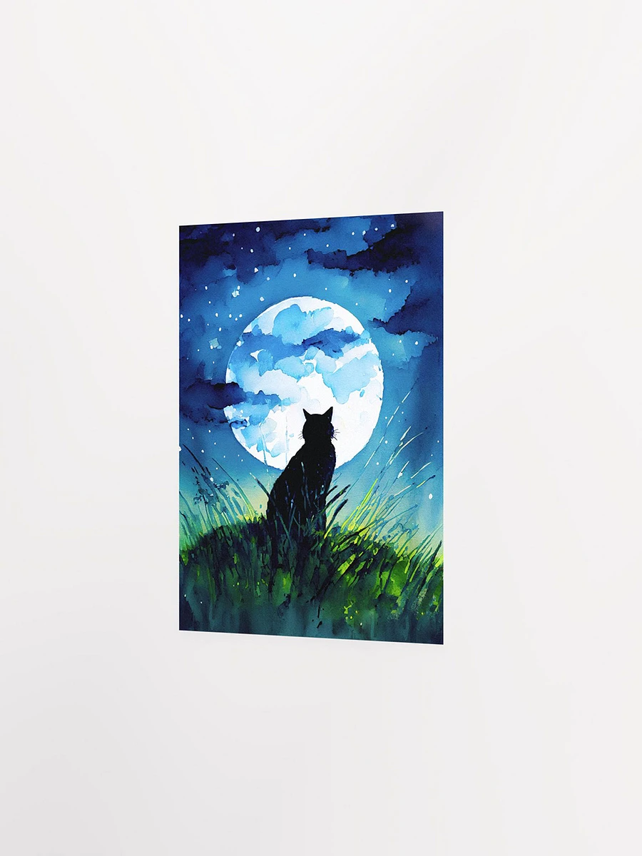 A Cat Sings To The Moon Matte Poster product image (2)