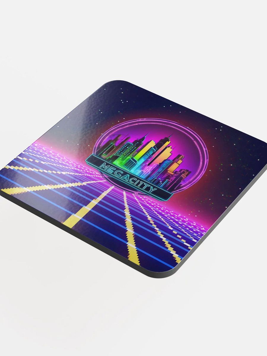 Megacitygamer Neon Nights Cork Coaster Set product image (3)