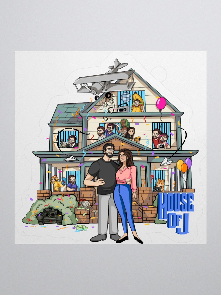 "Full House of J" Kiss Cut Sticker product image (1)