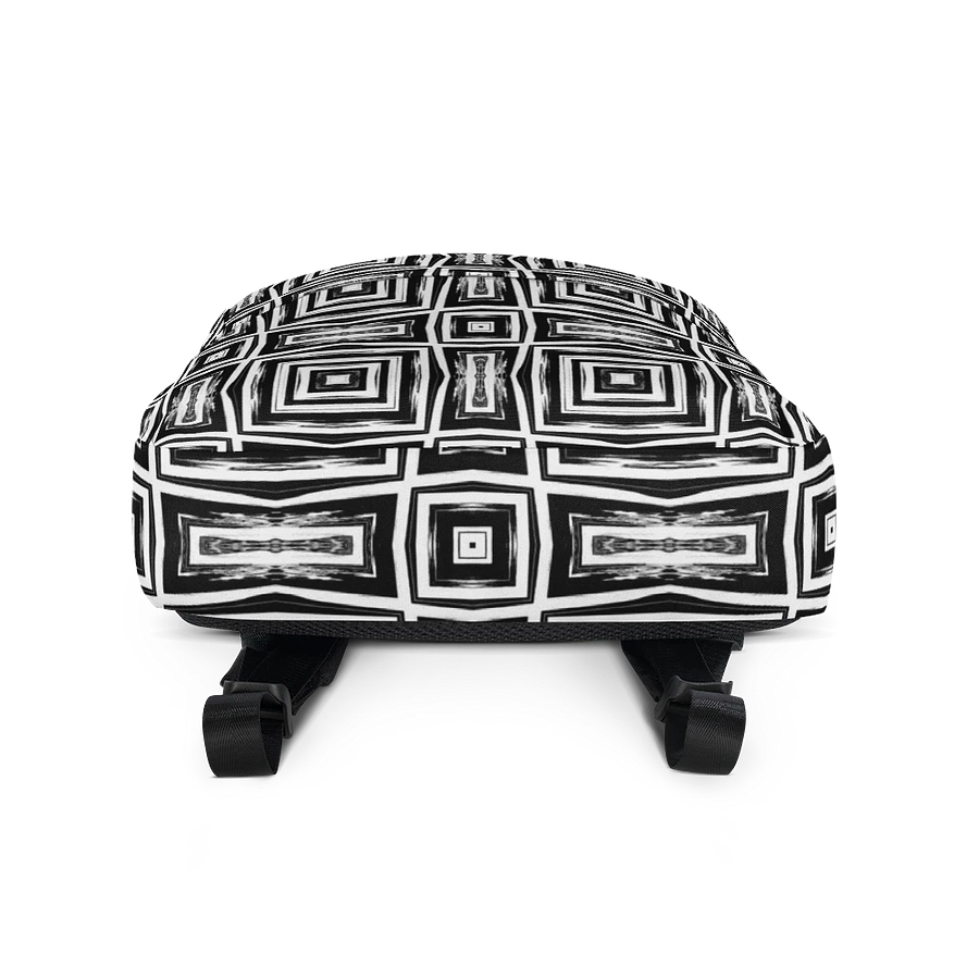 Abstract Monochrome Repeating Pattern Back Pack product image (4)