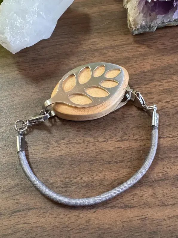 Grey Bolo Elastic Bracelet | Arthritis Friendly, Easy On/Off | Handmade Accessory for Bellabeat Leaf Urban & Ivy product image (1)