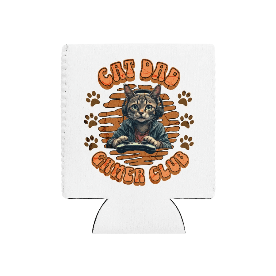 Cat Dad Gamer Club Pawsome Can Cooler product image (1)