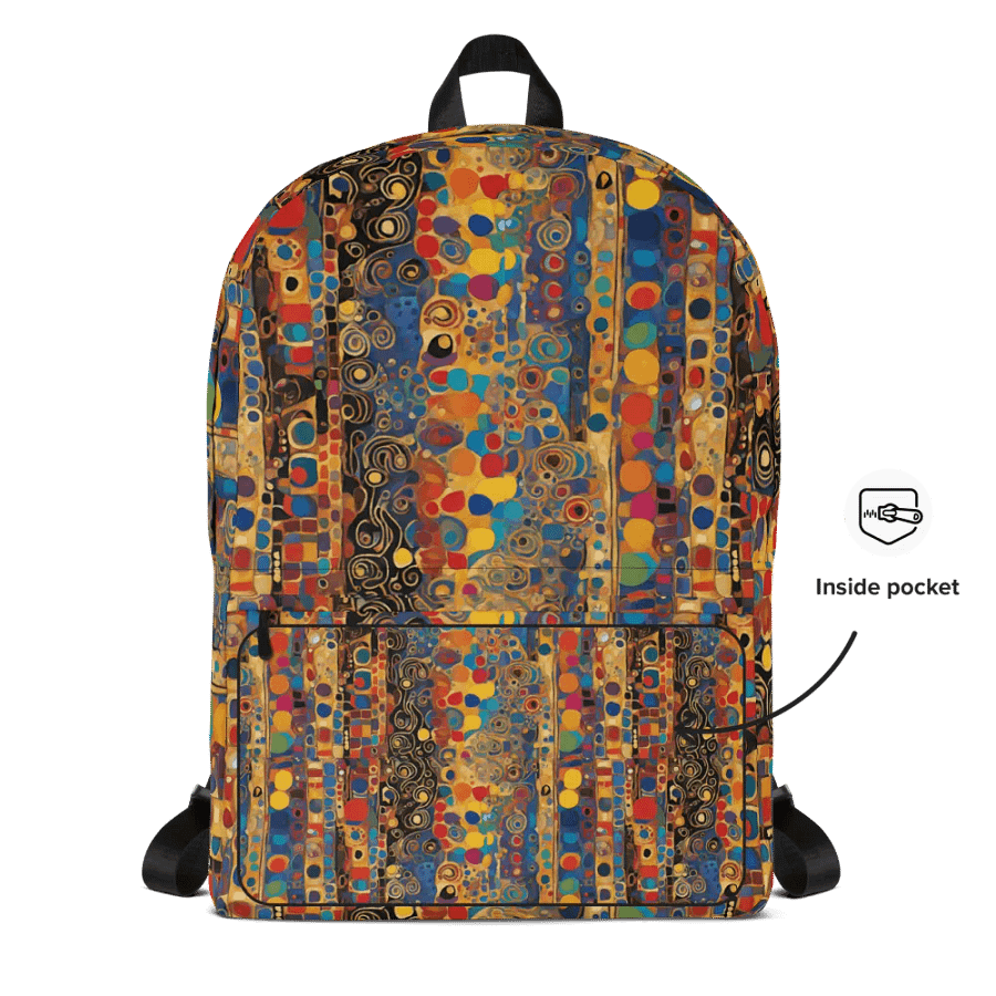 Symmetric Fusion All-Over Print Backpack for art students and arty friends product image (10)