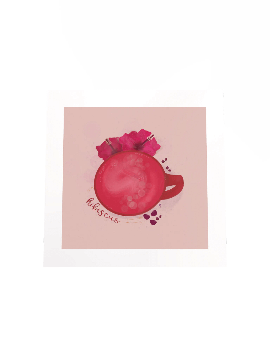 Hibiscus Herbal Tea Matte Poster - Pink product image (2)