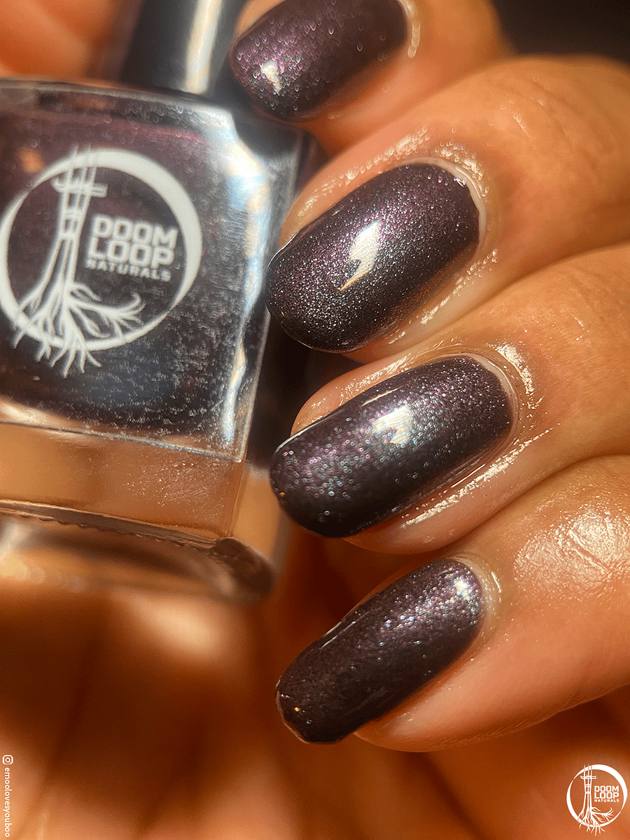 RUINCHARMED - Dark Bruised-Red and Green Shimmer Nail Polish product image (8)