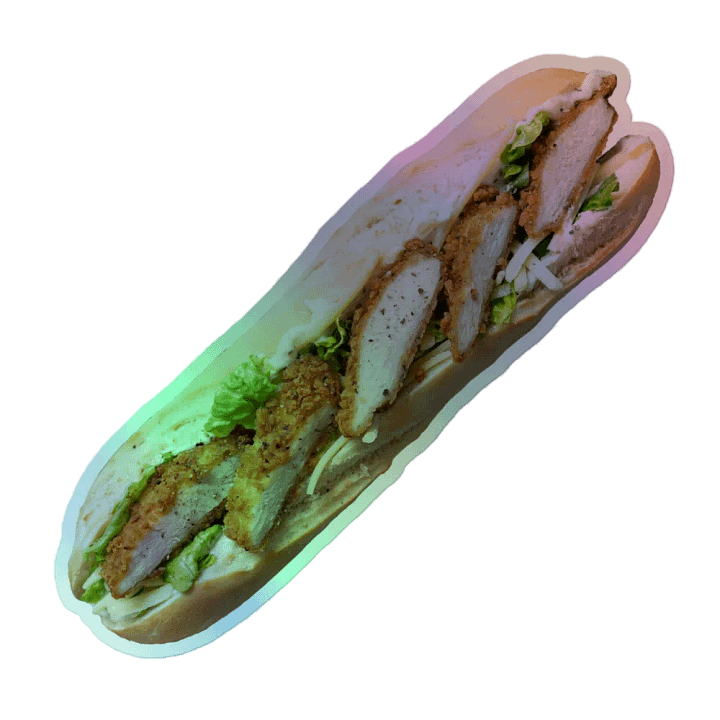 Chicken Fillet Roll Holographic Sticker product image (1)