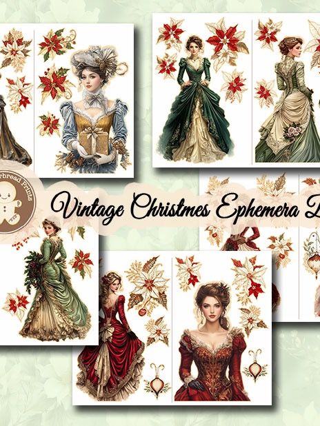 Vintage Christmas Ephemera Booklet - Digital Download product image (2)