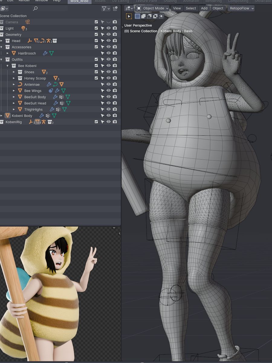 Bee Kobeni [Chainsaw Man] - Blender file product image (2)