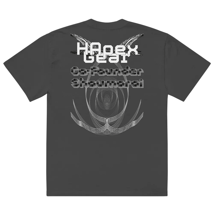 Premium Oversized Faded T-Shirt - Co Founder Shaumarai - White HApex Gear White Logo product image (2)