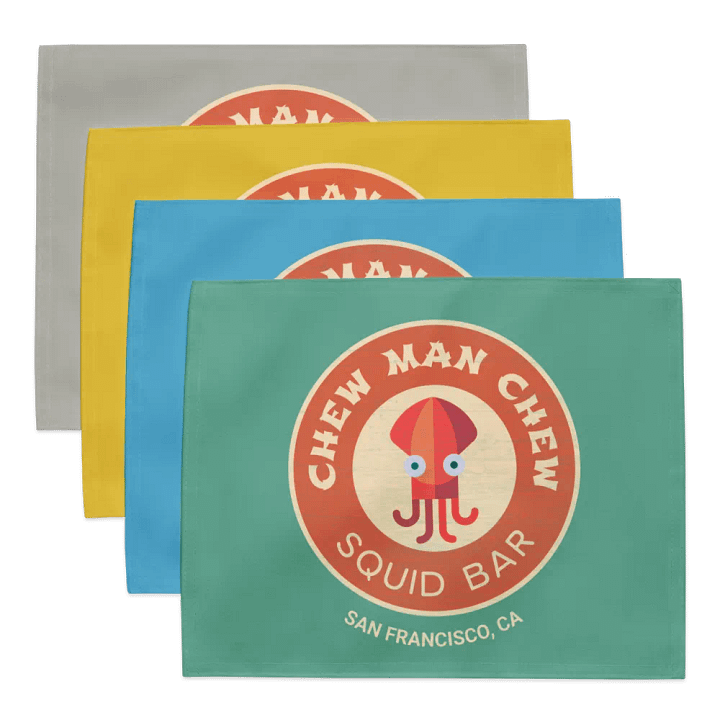 Chew Man Chew Squid Bar Placemats (Set of 4) product image (1)