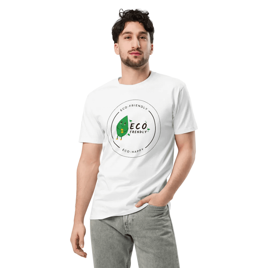 Eco-Happy Leaf Badge Unisex T-Shirt product image (8)