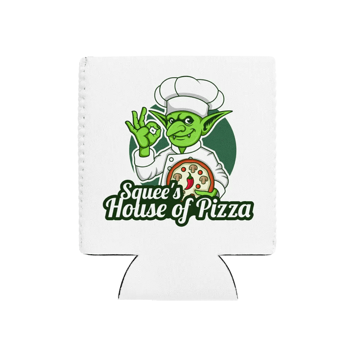 Squee’s House of Pizza Coozie Can Cooler (White) product image (1)