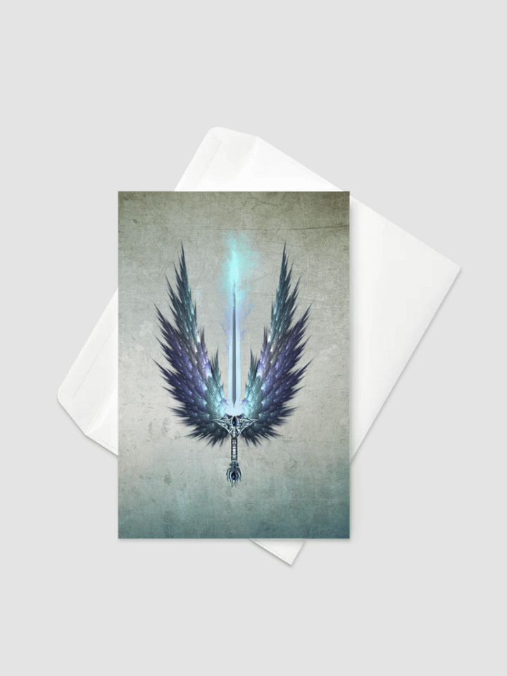 The Claire Wiche Chronicles ~ Zach's Wings and Sword Greeting Card product image (1)