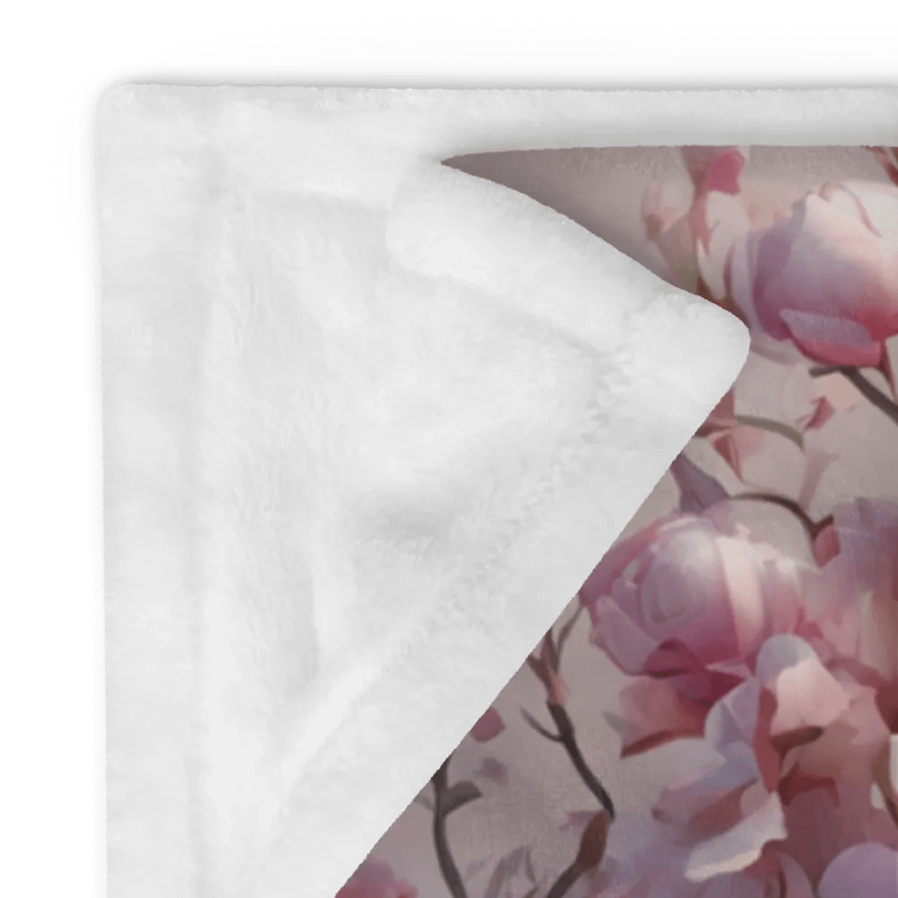 The pink floral hut design throw blanket product image (24)