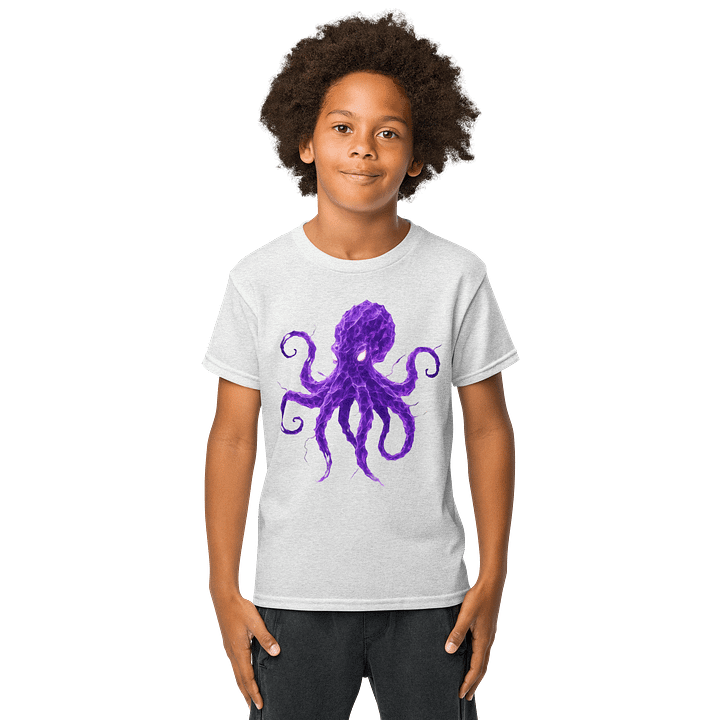 Purple Electric Octopus Youth Shirt (color choice) product image (1)