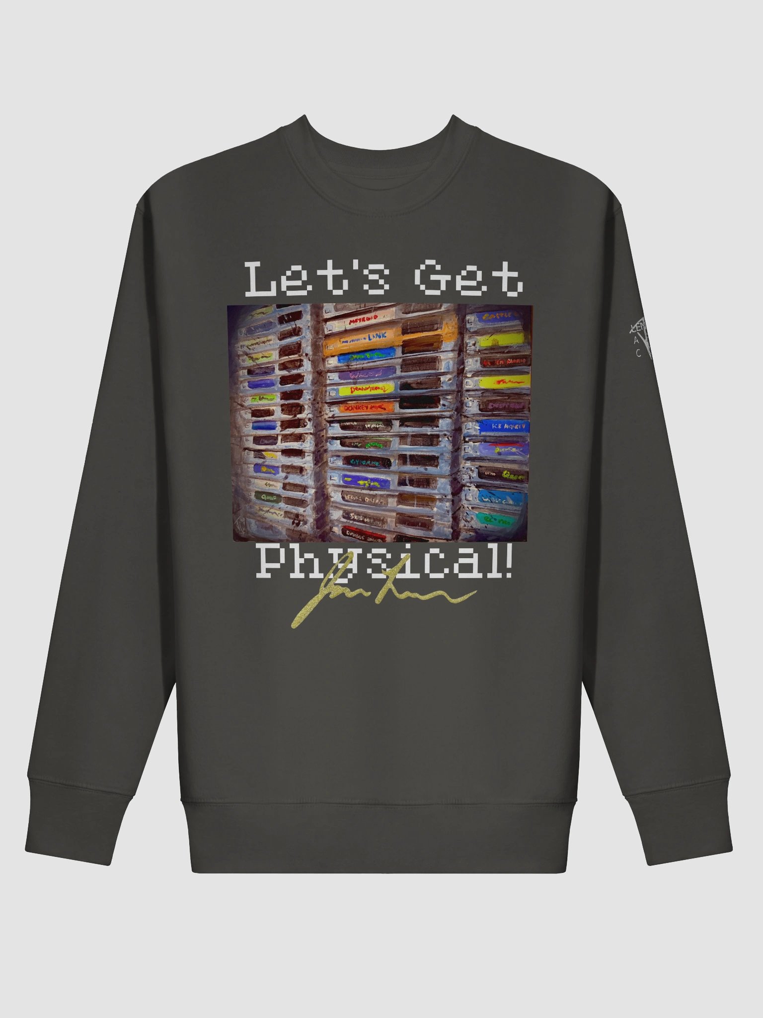 "Let's Get Physical!" Stacked Retro Gaming Cartridges Sweatshirt product image (2)