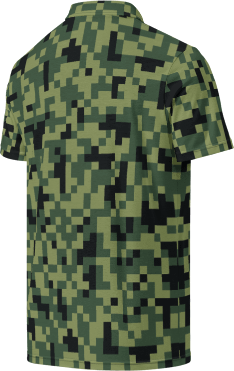 Military Green Camouflage Pixels Camo Pattern Polo Shirt product image (8)