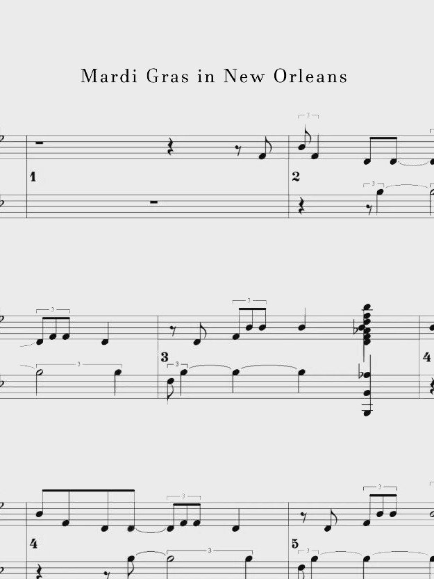 Mardi Gras in New Orleans - Piano sheet music product image (1)