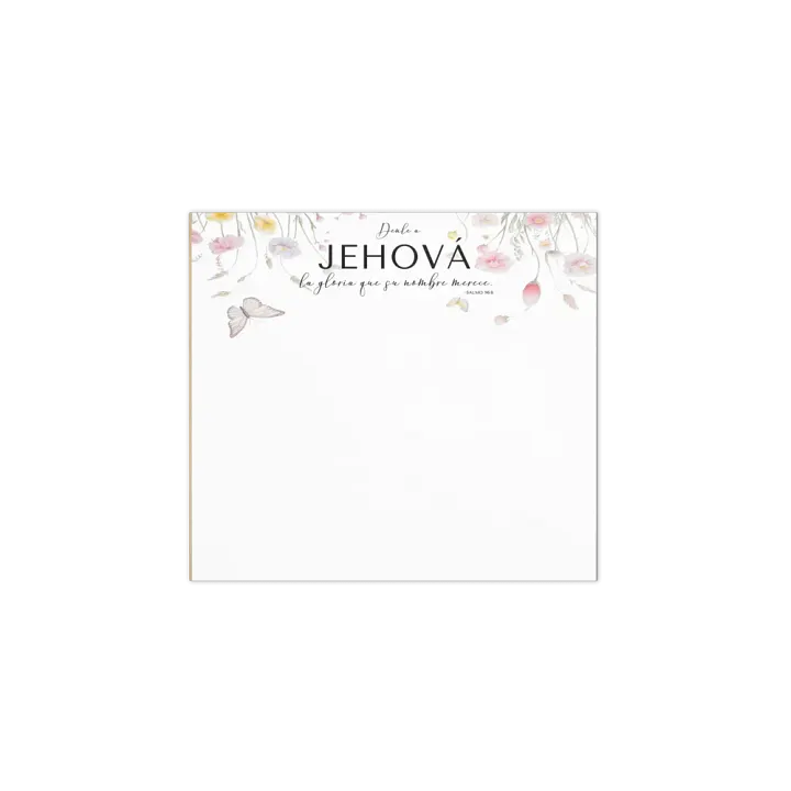 "Denle a Jehová la Gloria" | Salmo 96:8 | Butterfly Floral Pad product image (1)