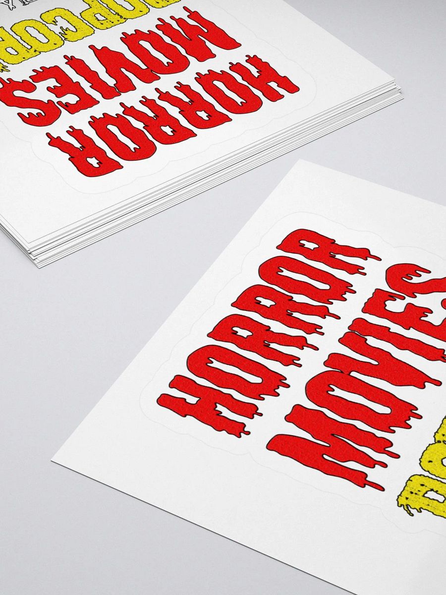 Horror Movies Popcorn And Pajamas Sticker product image (4)