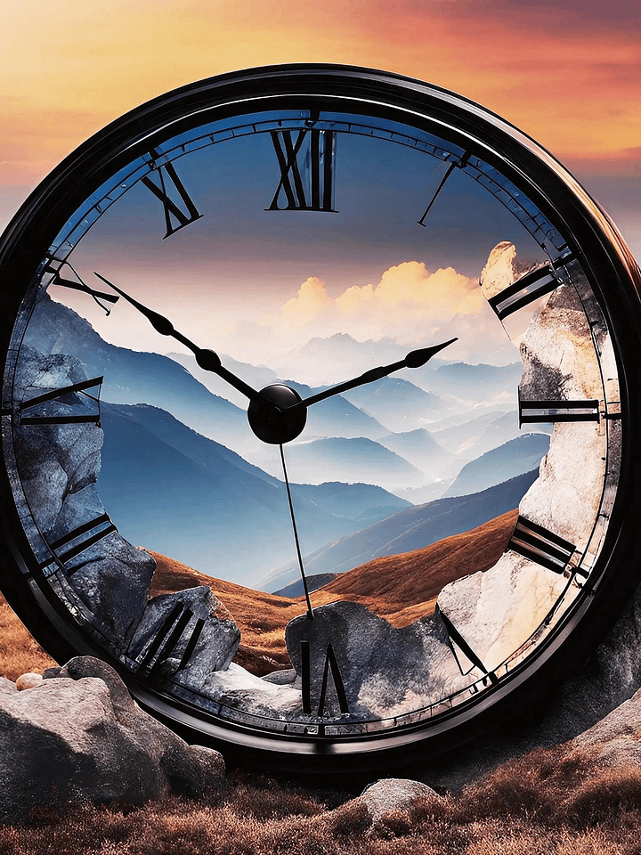 Time Confusion-4 | Canvas Artistic Wall Painting product image (1)