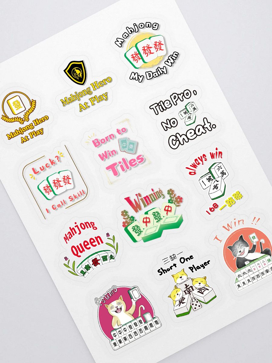 Mahjong Gift_12-piece Mahjong Sticker Set product image (1)