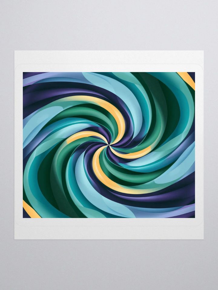 Dynamic Spiral Vortex Sticker - Vibrant Multicolor Decal product image (1)