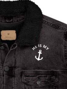He is My Anchor Unisex Sherpa Denim Jacket product image (2)