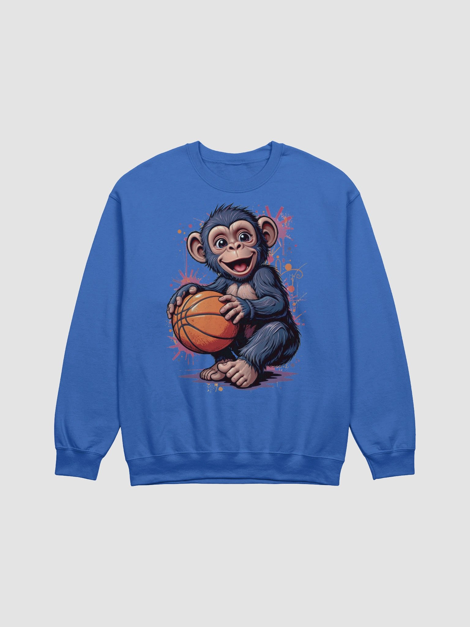Cute Monkey Basketball Crewneck product image (7)