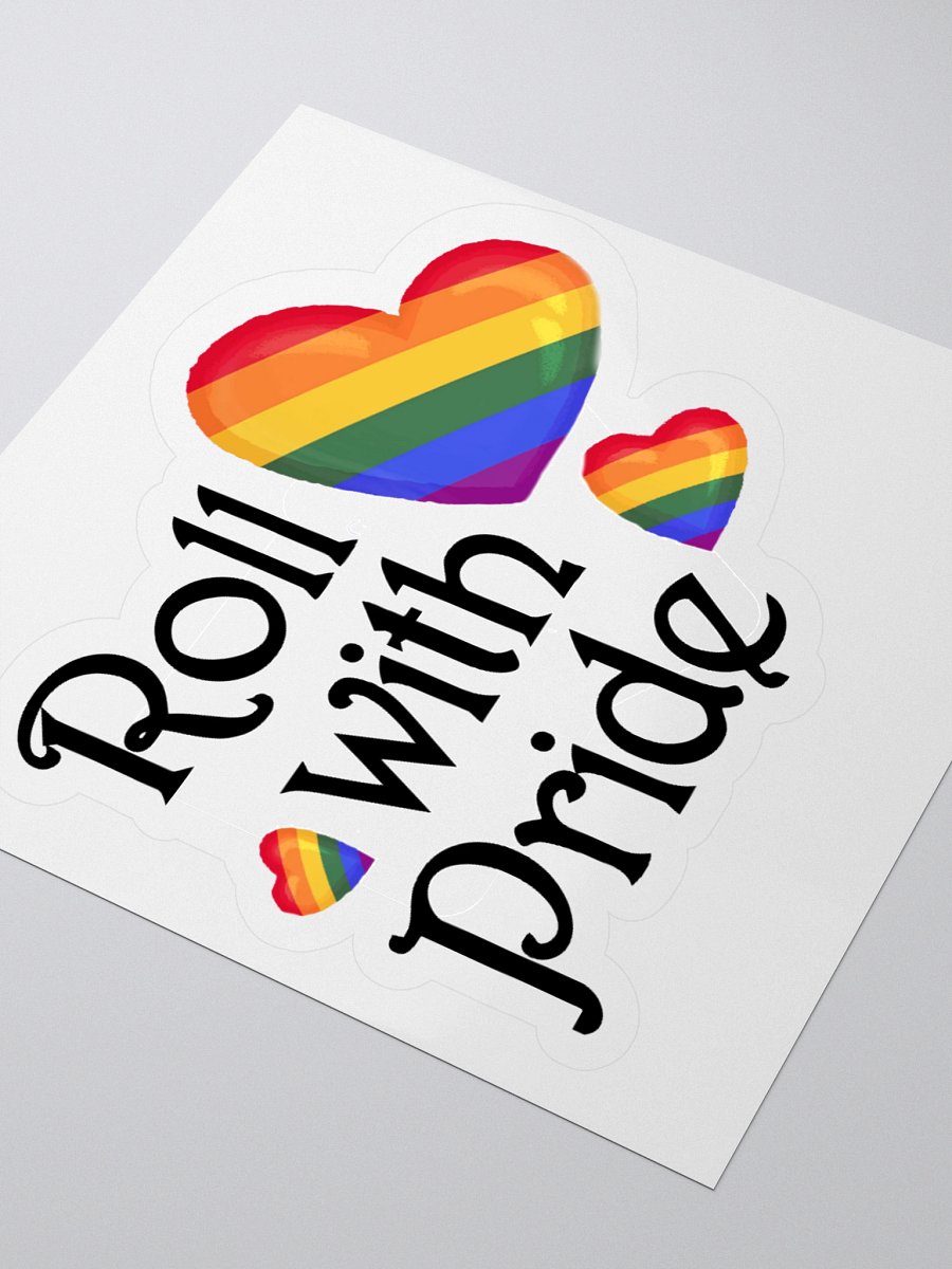 Roll with Pride Kiss Cut Stickers - Pride Hearts product image (7)