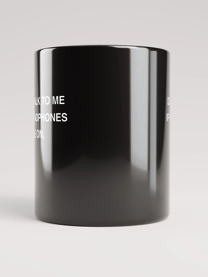 HEADPHONES ON glossy black mug product image (2)