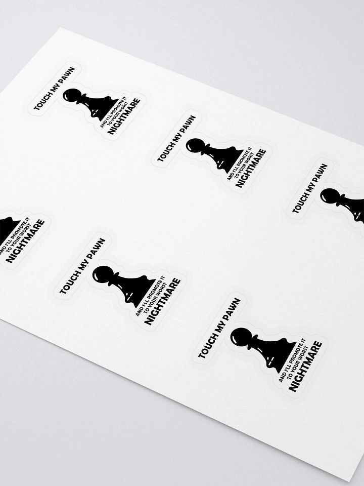 Touch my pawn 6 stickers product image (2)