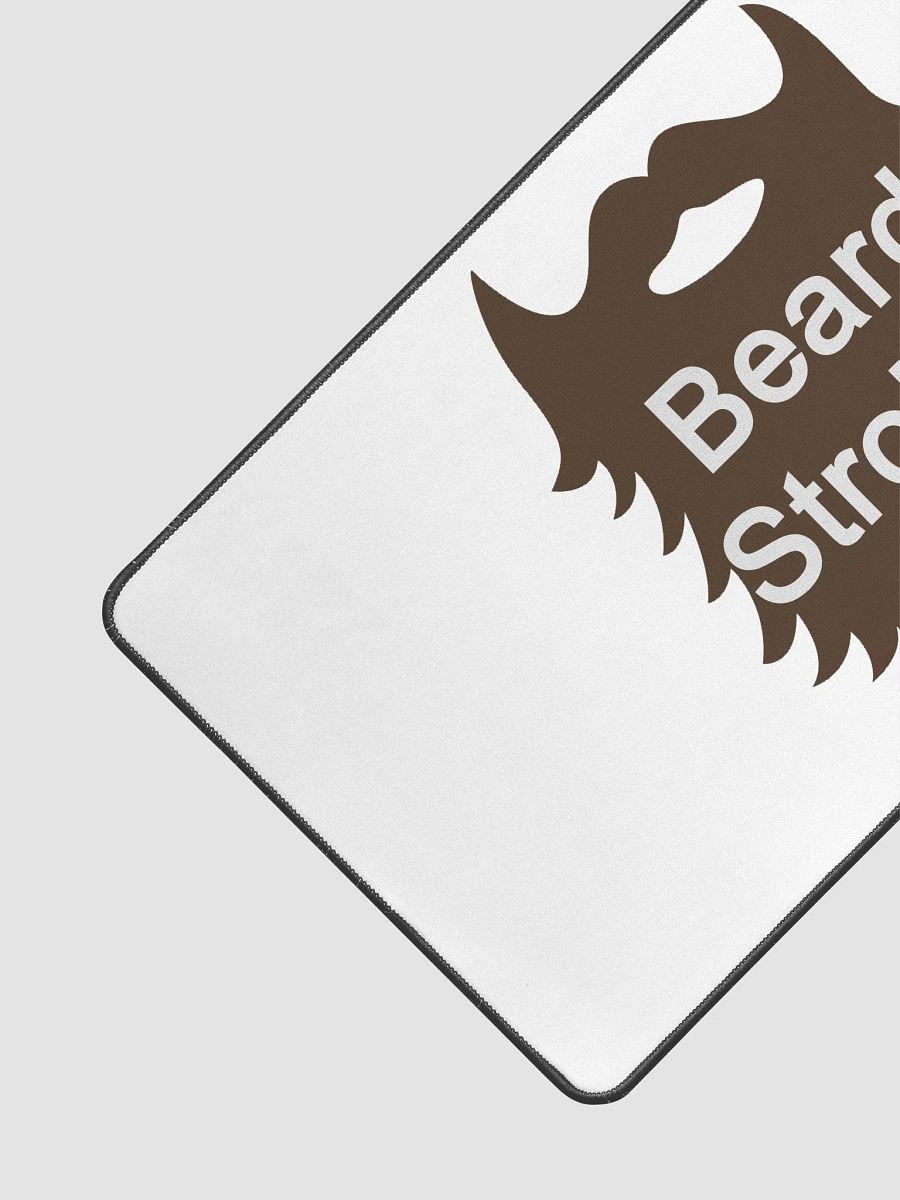 Brown Beard Strokes Desk Mat (White) product image (3)
