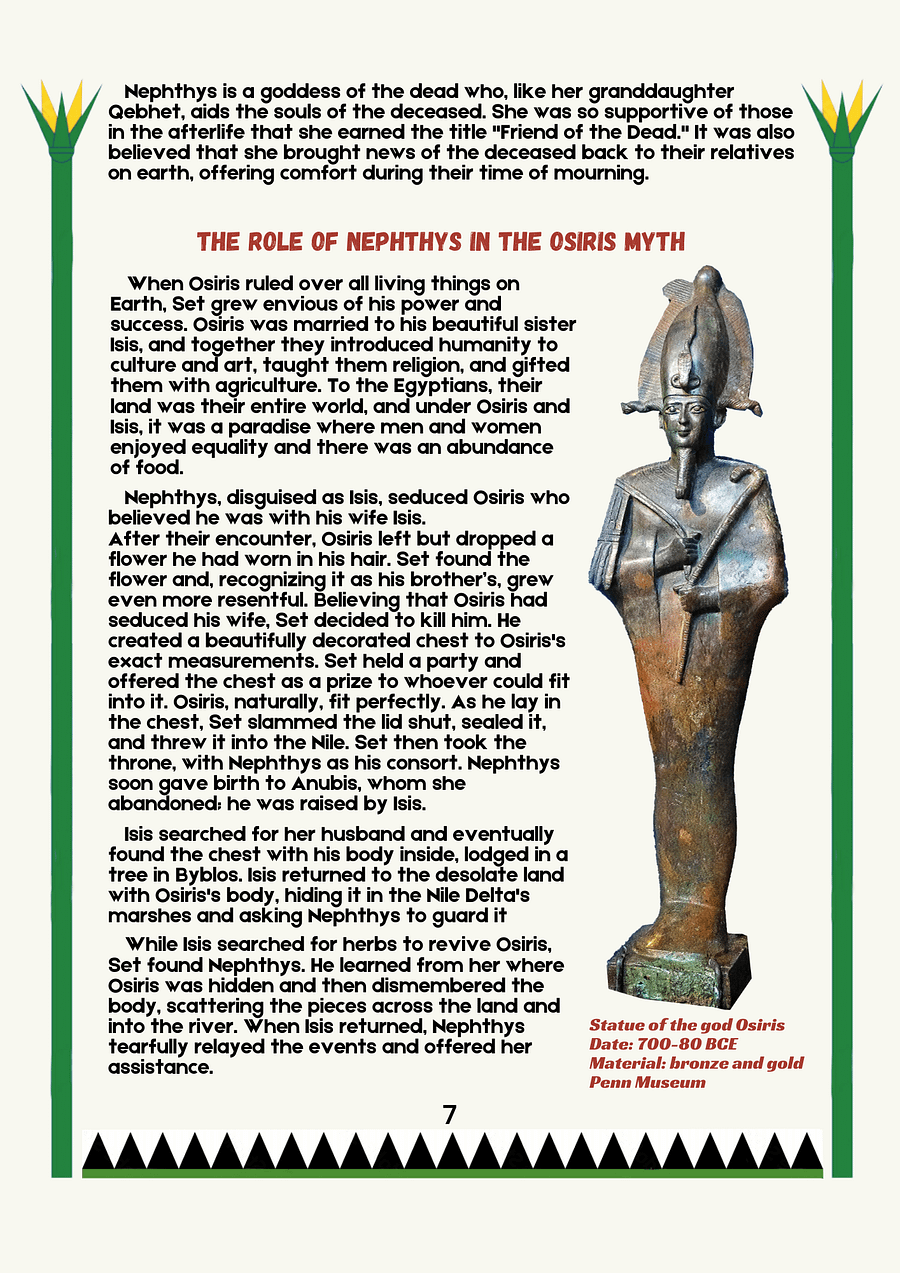Nephthys in Ancient Egyptian Art and Mythology - Printable eBook product image (3)