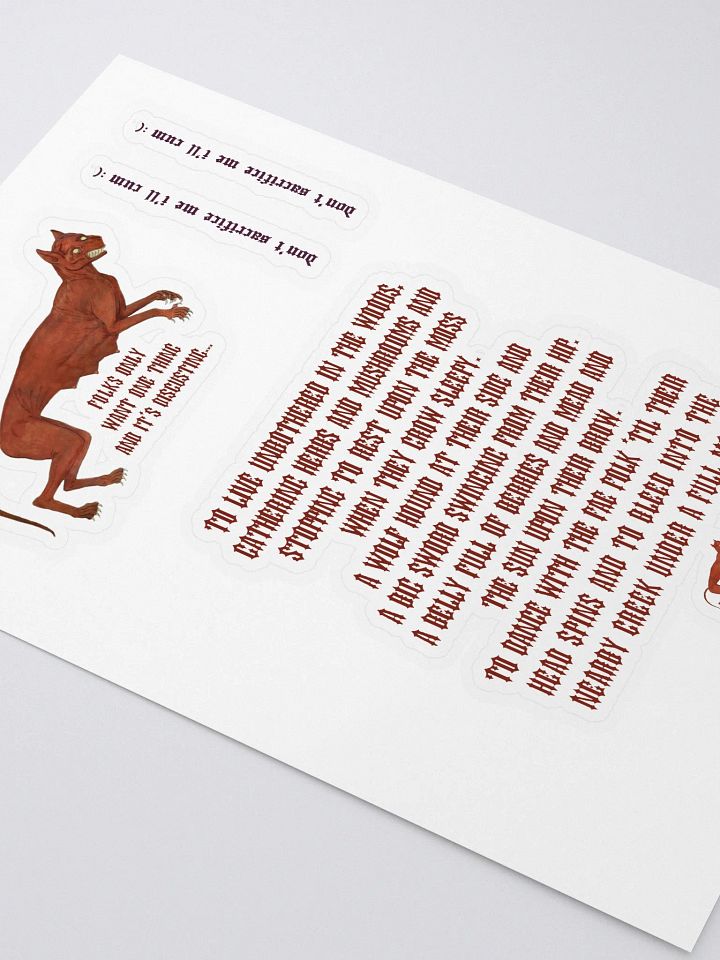 'Folks Only Want One Thing And It's Disgusting...' Stickers product image (2)