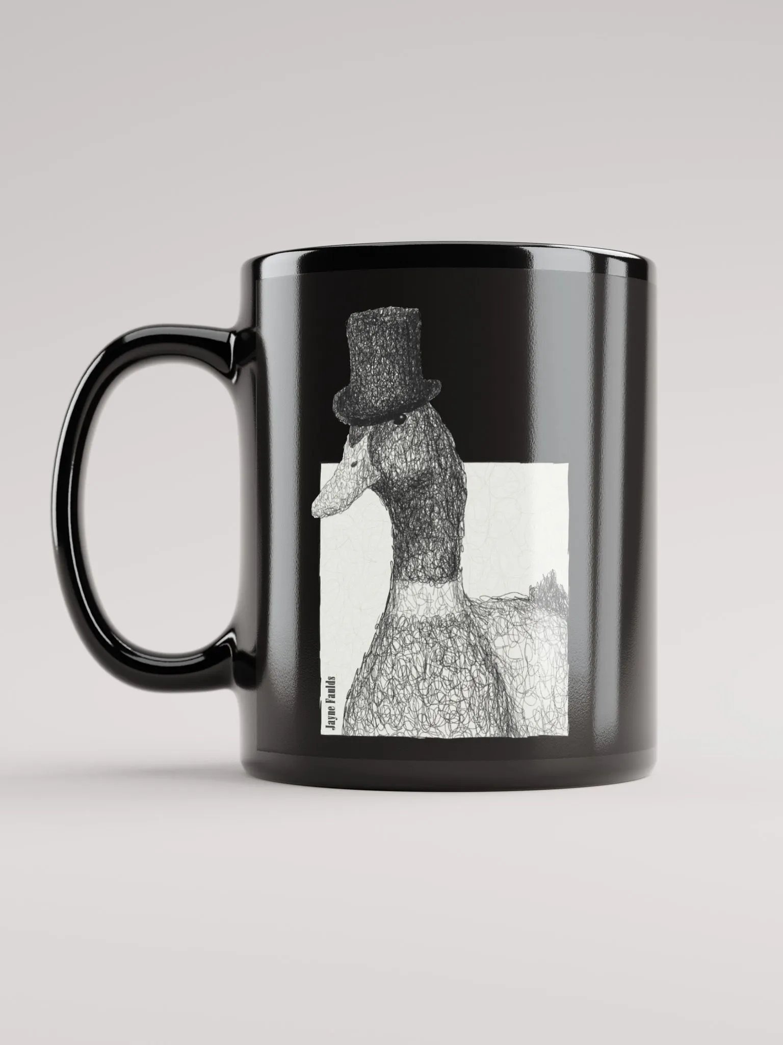 Feathered Gentleman Black Mug product image (6)