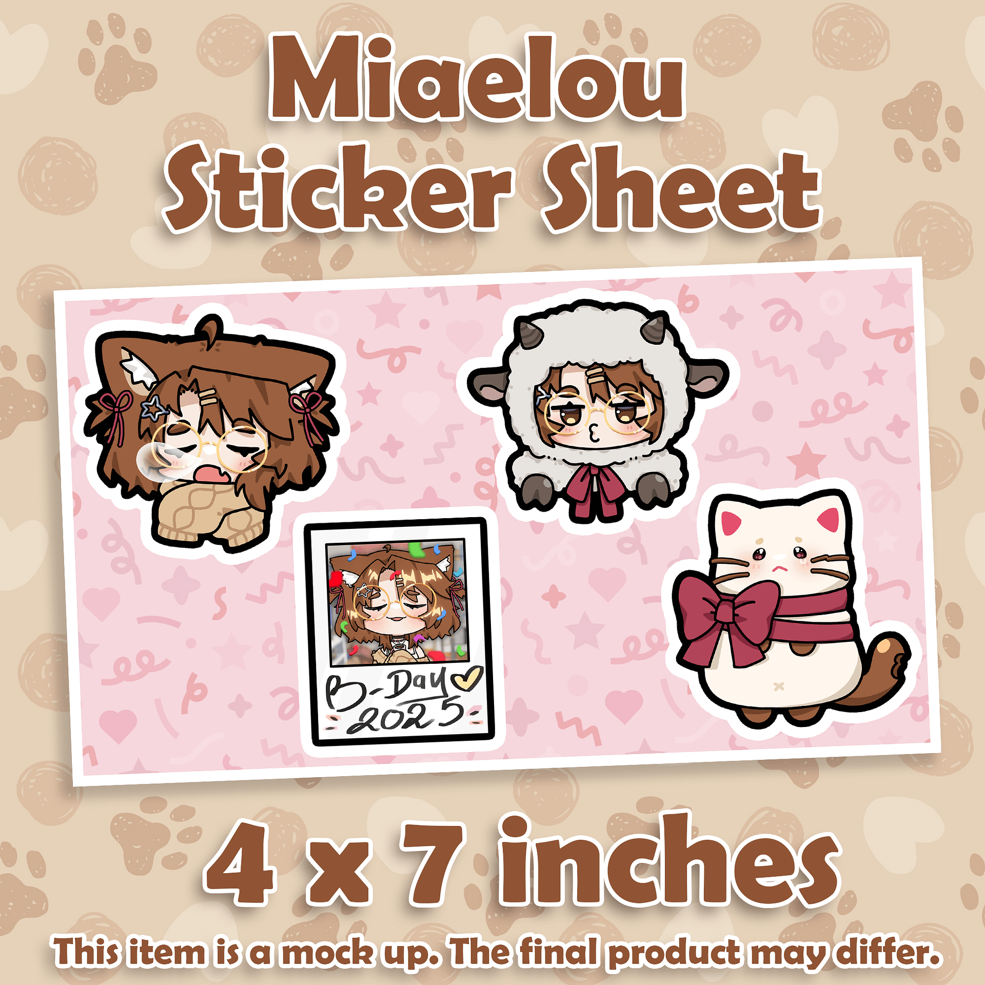 Miaelou Comfy Sticker Sheet [PREORDER] product image (1)