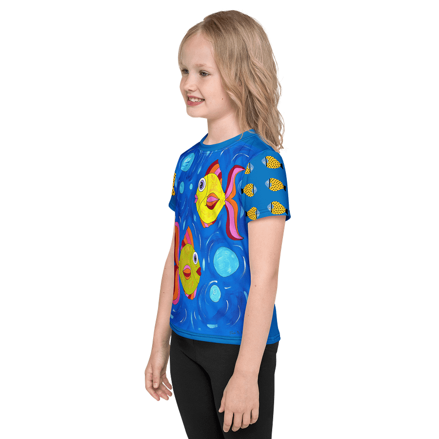 Fish style (art by Dina R.) acrylic painting picture - Kids Crew Neck T-Shirt product image (3)