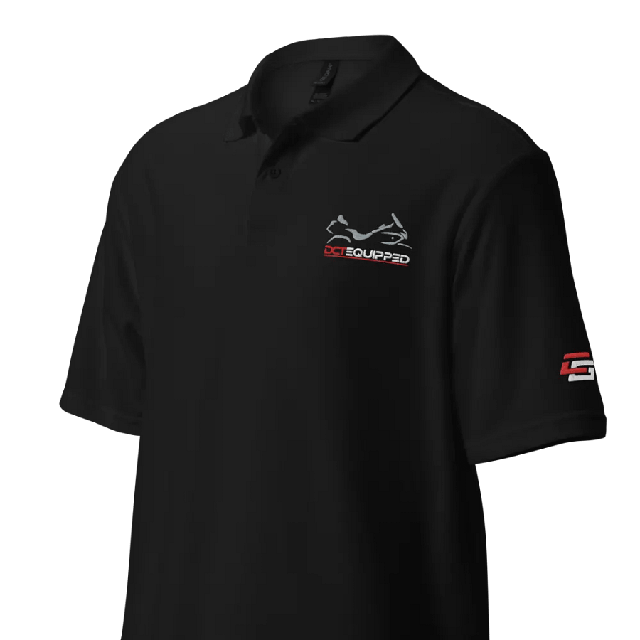 DCT Shadow Wing Polo Shirt Silver on Black product image (5)
