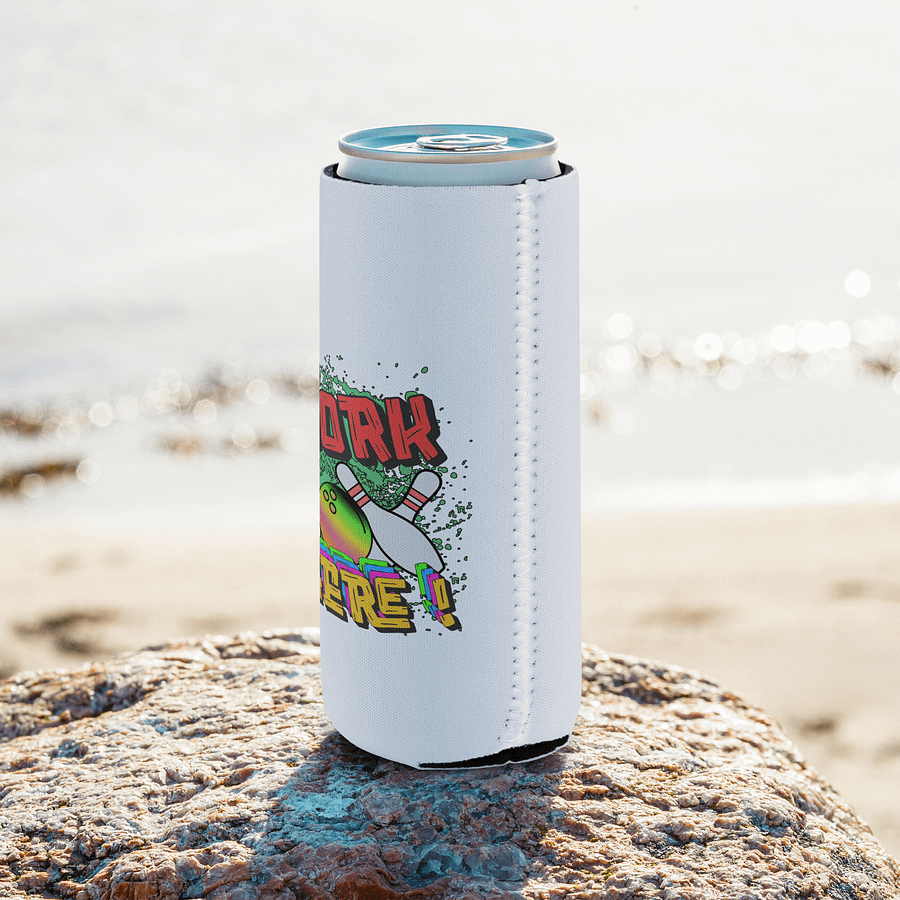 I Work Here Bowling Strike with Style Can Cooler product image (8)
