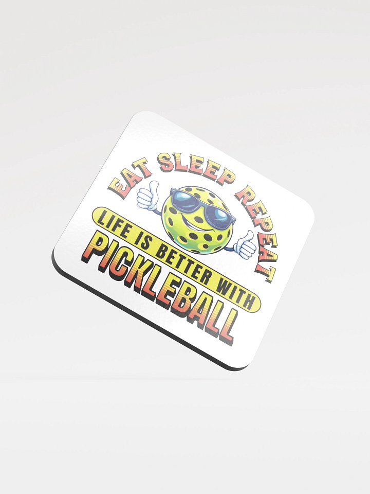 Eat Sleep Repeat Pickleball Thumbs Up Vibes Coaster product image (2)